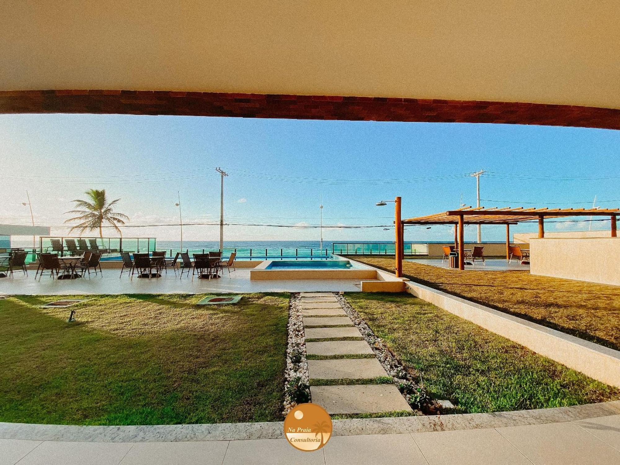 Pe Na Areia, Piscina Borda Infinita, Vaga De Garagem, Portaria 24 Hs Salvador Exterior foto
