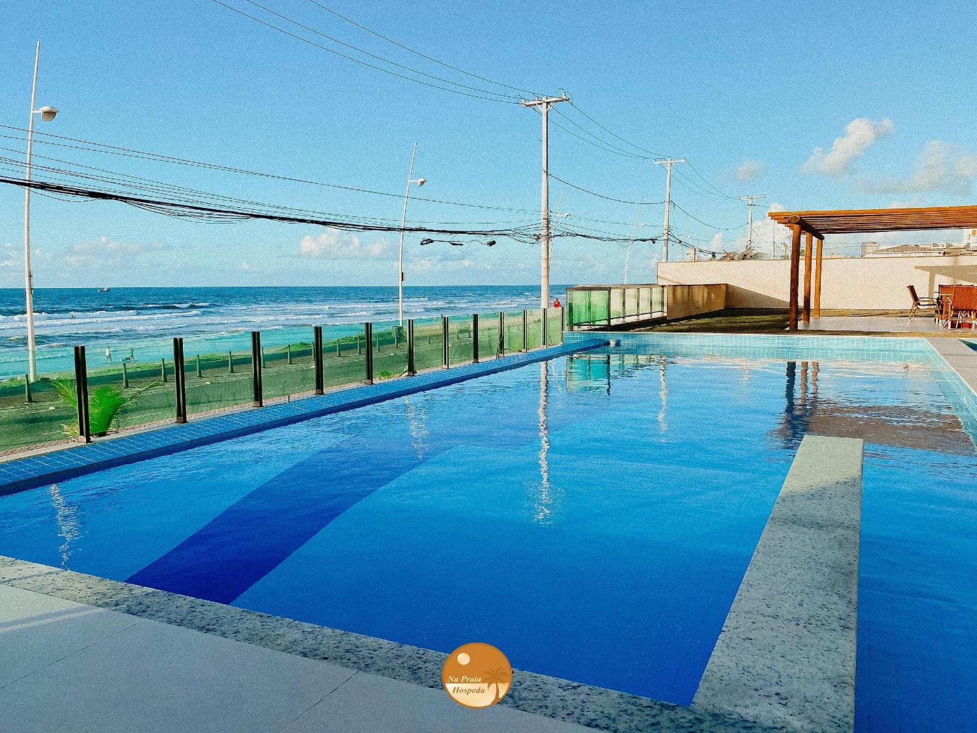Pe Na Areia, Piscina Borda Infinita, Vaga De Garagem, Portaria 24 Hs Salvador Exterior foto